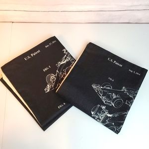 2 Black car case cover 18" x 18"